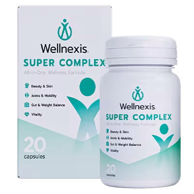 Wellnexis Super Complex suplemento alimenticio cápsulas vitaminas energía bienestar